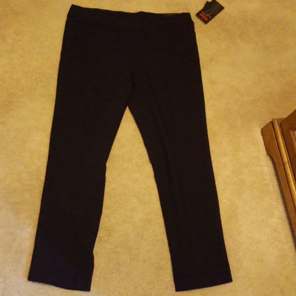 Briggs Slimming Solution Black Jacquard Comfort Waistband New with tags sz 16P…